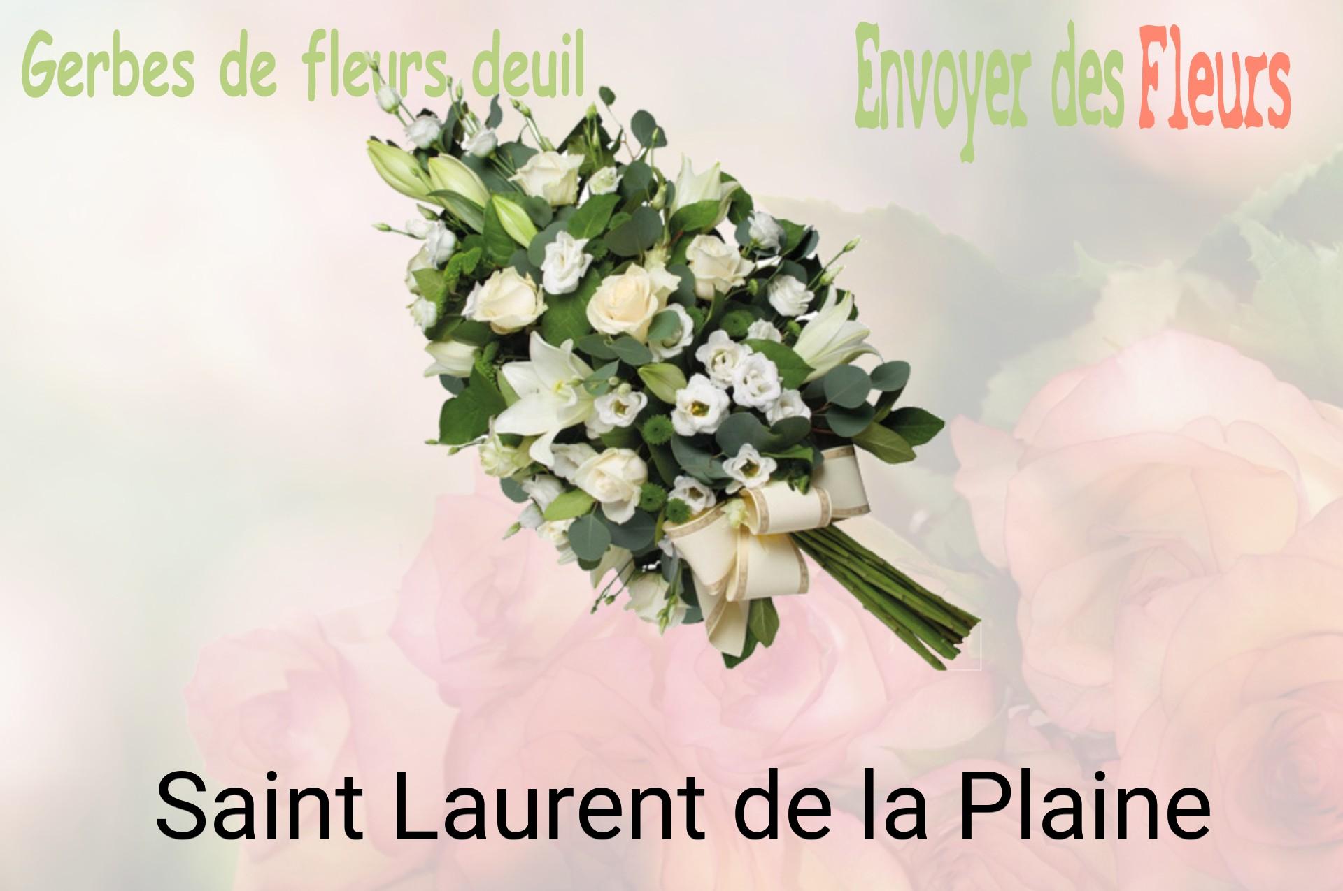 Gerbe de fleurs de deuil livrée à Saint-Laurent-de-la-Plaine